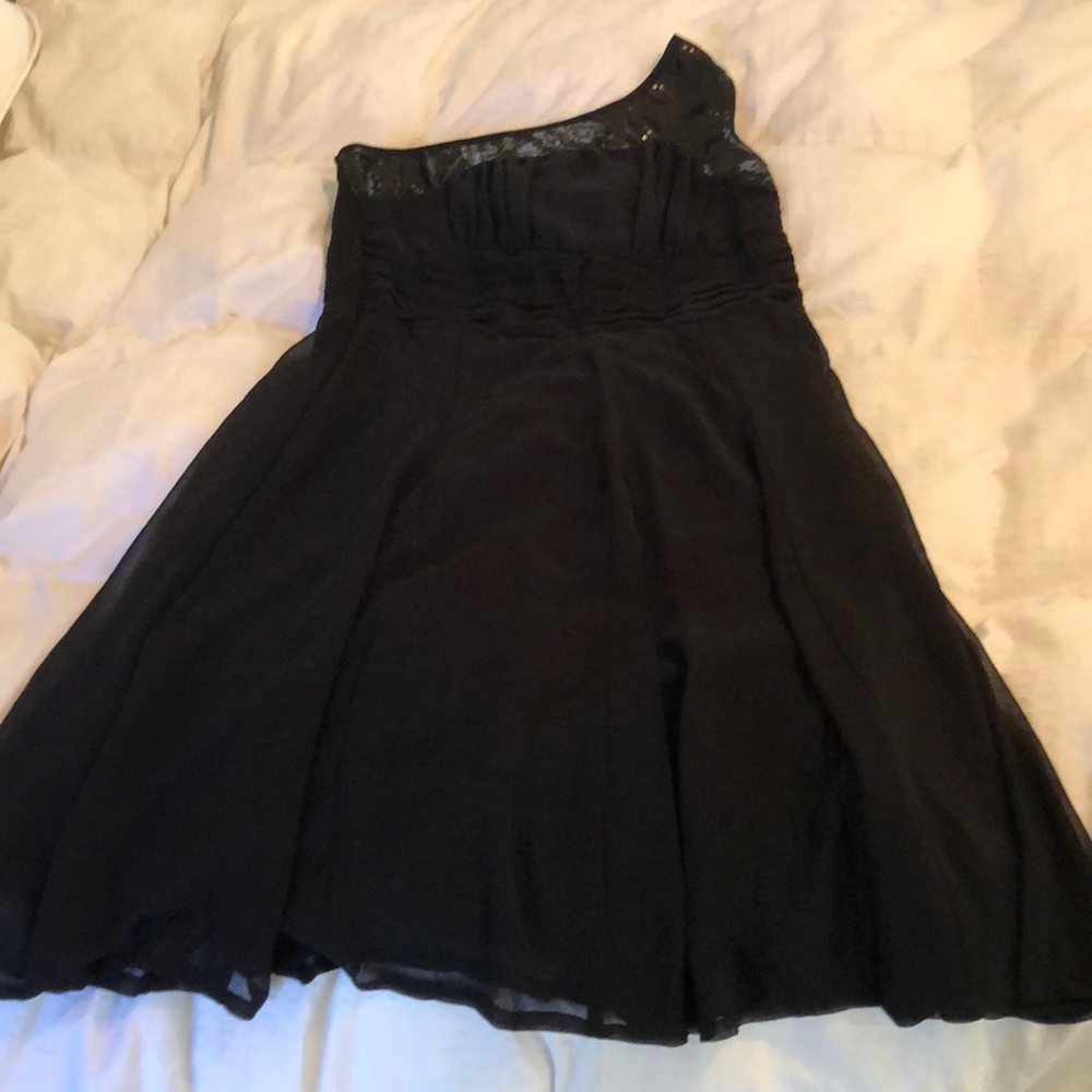 Black one shoulder dress